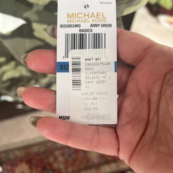 GREEN ARMY MICHAEL KORS WOMEN TOP - Picture 3 of 4